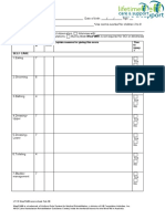 Weefim Score Sheet: Area Scor E Self Care