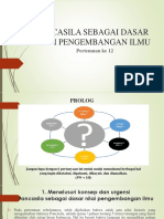 PANCASILA SEBAGAI DASAR NILAI PENGEMBANGAN ILMU