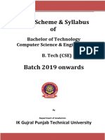 Study Scheme & Syllabus Of: Bachelor of Technology Computer Science & Engineering B. Tech (CSE)
