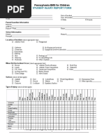 Student Injury Report Form: Pennsylvania EMS For Children