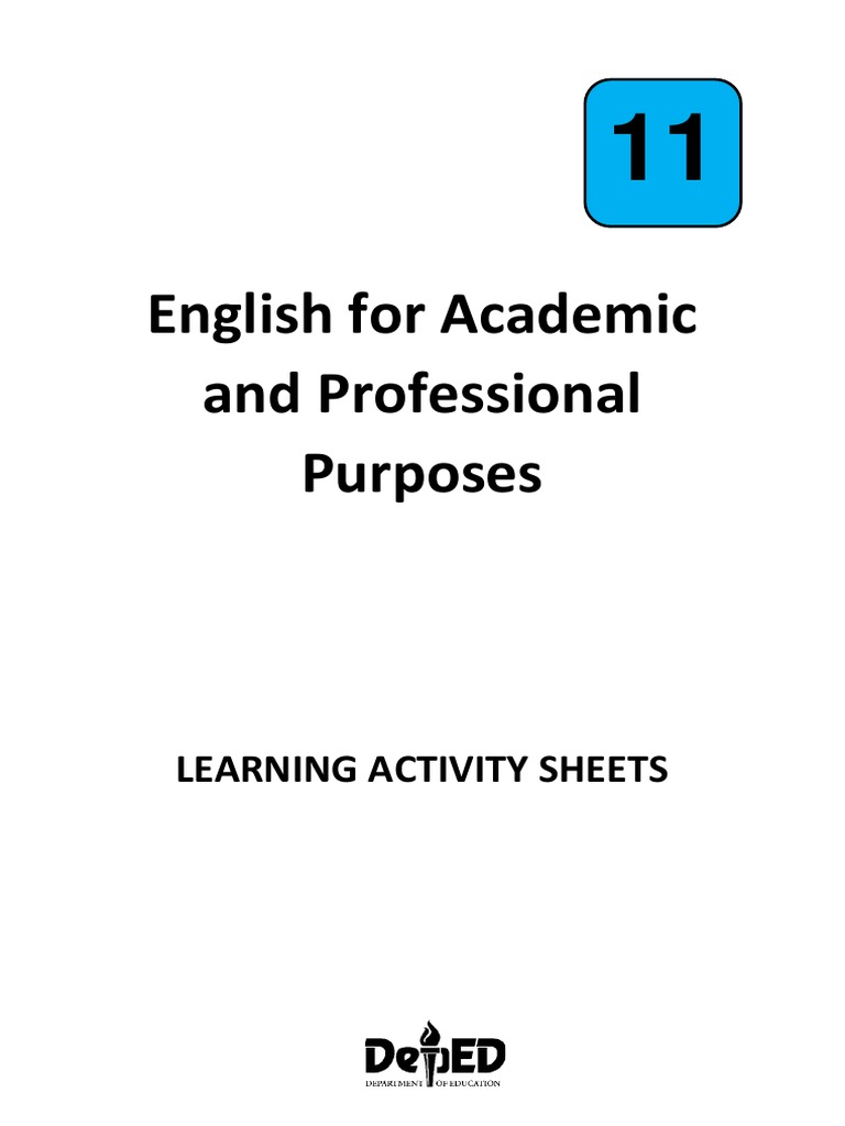 English For Academic And Professional Purposes Las Quarter 3 Pdf Reading Comprehension English As A Second Or Foreign Language