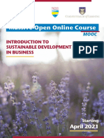 Massive Open Online Course: Introduction To Sustainable Development in Business