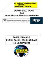 Peran dan fungsi Batamad dalam memelihara kearifan lokal dan hukum adat Dayak