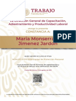 Maria Monserrath Jimenez Jardon: NOM-017-STPS-2008 Equipo de Protección Personal