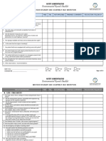 Multidisciplinary and Quarterly Self Inspection: Environmental Rounds Checklist