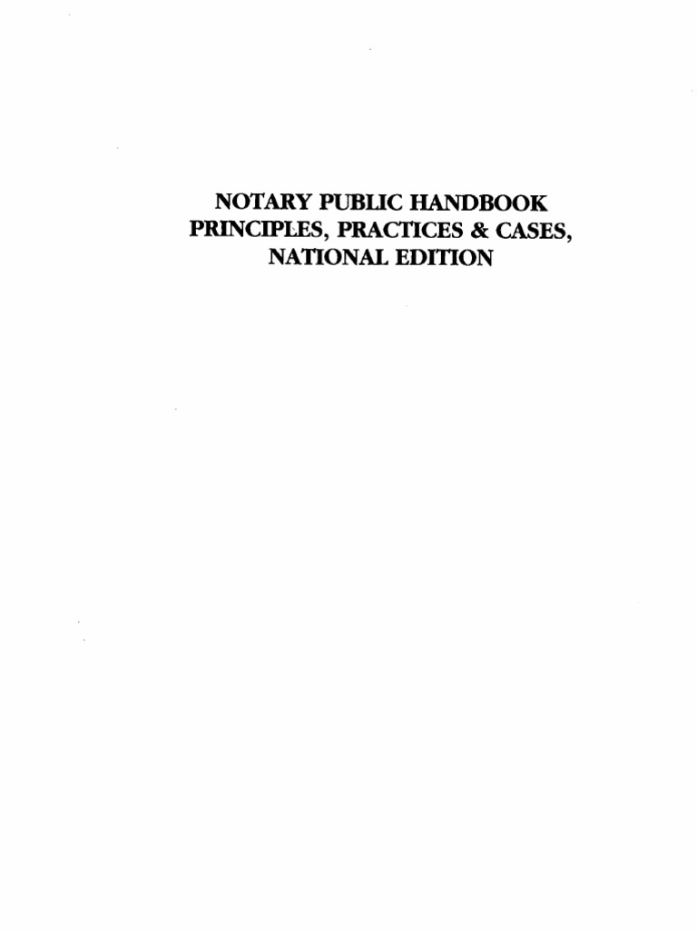 Notary Public Handbook PDF