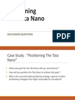 Positioning The Tata Nano: Discussion Questions