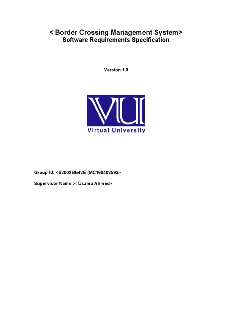 CS619 SRS Document HELPING MATERIAL | PDF | Use Case | Cross Platform ...