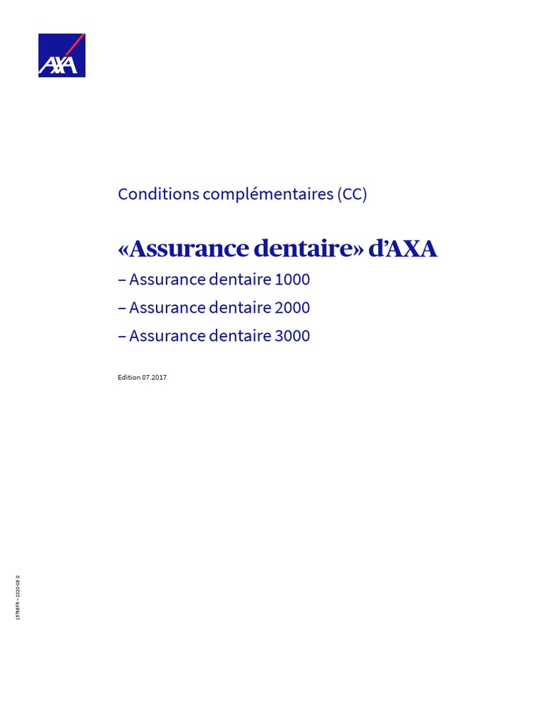 Mutuelle De Poitiers Tableau De Garantie Pdf AXA 15798FR CC Assurance-Dentaire | PDF | Dentiste | Bouche
