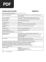 Material Safety Data Sheet Rubber Mats: Section Viii Preventative Measures