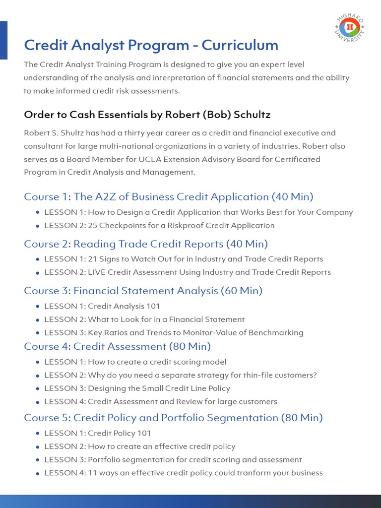Credit Analyst Training Program | PDF | Oracle Corporation | Credit Score