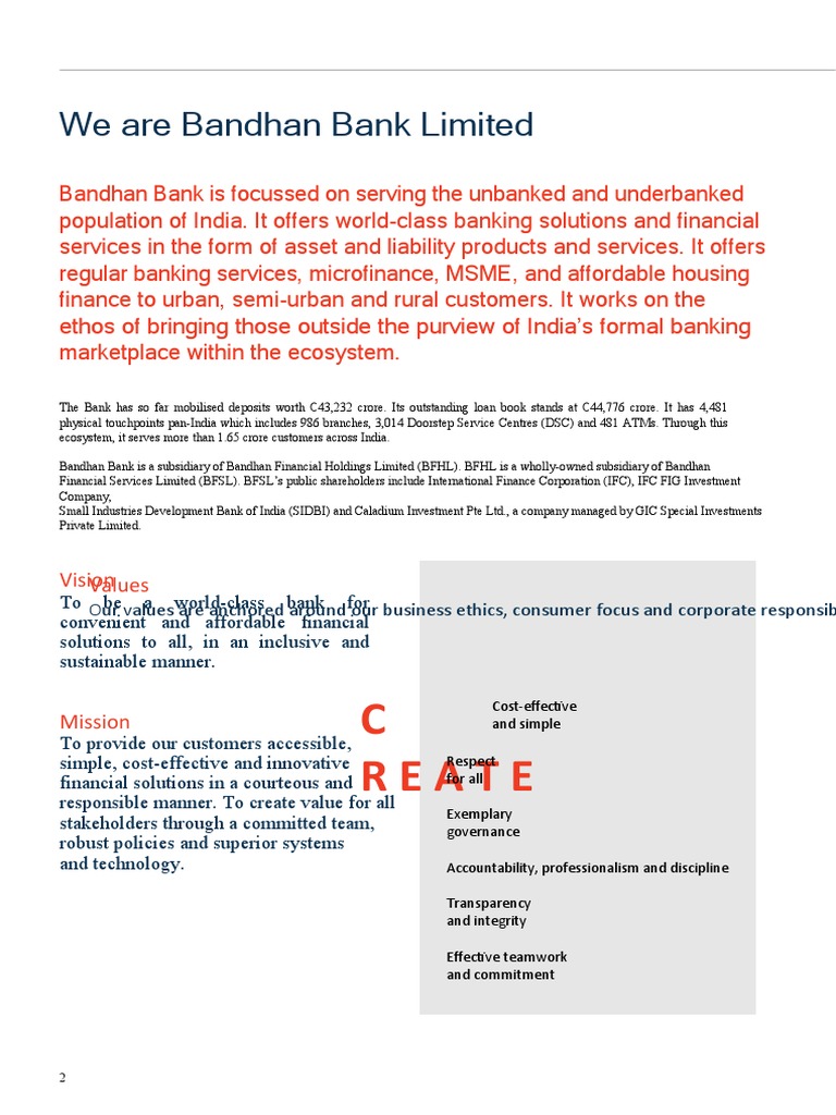 bandhan bank research report pdf