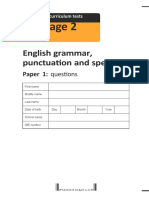 2017 Key Stage 2 English Grammar Punctuation and Spelling Paper 1 Questions