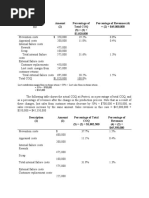 Description (1) Amount (2) Percentage of Total COQ (3) (2) ÷ $1,820,000 Percentage of Revenues (4) (2) ÷ $45,000,000