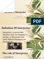 The Role of Interpreter
