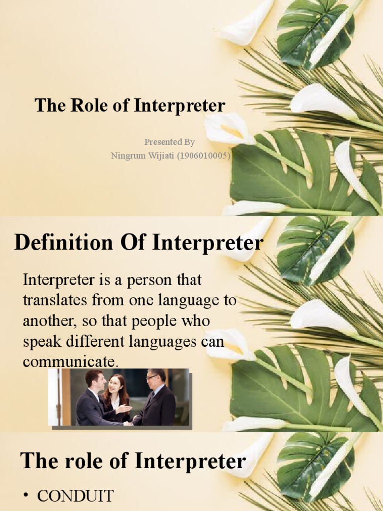 The Role of Interpreter | PDF