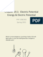 Chapter 19.1: Electric Potential Energy & Electric Potential