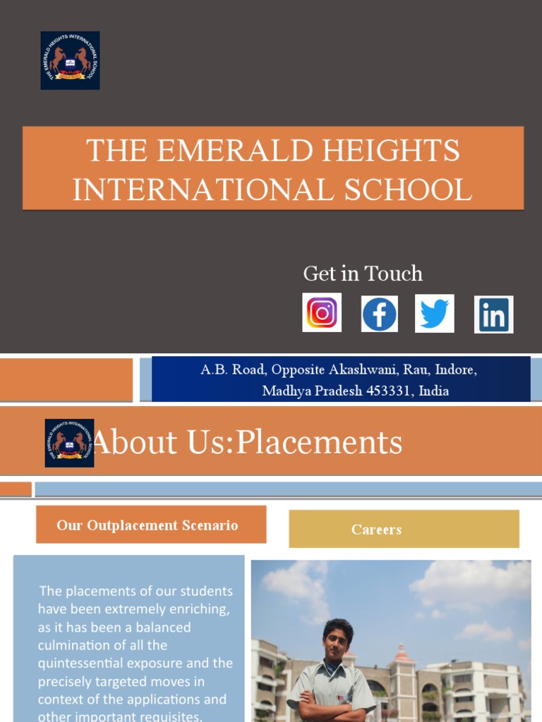 The Emerald Heights International School - Higher Education Placement | PDF
