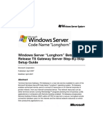 Windows Server Longhorn Beta 3 Release TS Gateway Server S