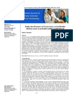 Study The Presence of Escherichia Coli in Broiler Chicken Meat As Potential Public Health Threat