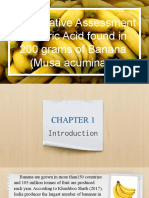 Quantitative Assessment of Citric Acid Found in 200 Grams of Banana (Musa Acuminata)