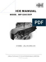 Service Manual: Mode MP1200 DVP
