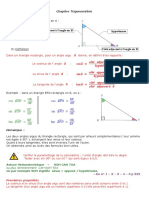 3e Cours Trigonométrie - Définition Des Rapports