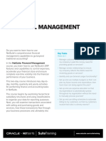 NetSuite Financial Management Training Data Sheet