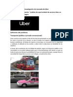 Investigación de Mercado de Uber Seminario de Mercadotecnia