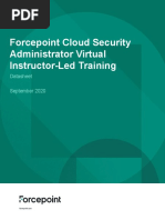 Forcepoint Cloud Security Administrator Virtual Instructor-Led Training