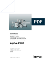 Spare Parts Catalog Alpha 433 S