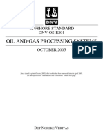 Oil and Gas Processing Systems: Offshore Standard DNV-OS-E201