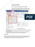 Cara Membuat Tabel Di Word 2016