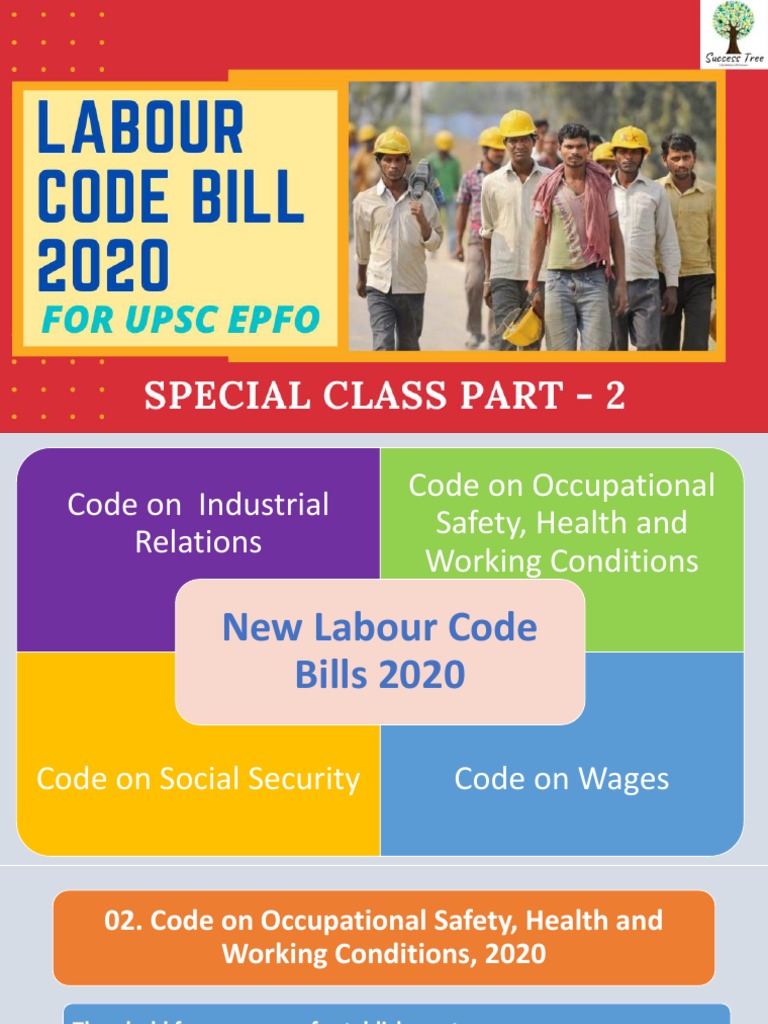 Code On Occupational Safety, Health and Working Conditions, 2020 PDF