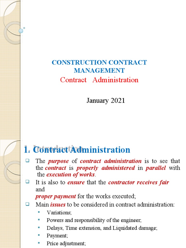 Construction Contract Administration Guide | PDF | Surety ...