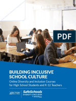Building Inclusive School Culture: Online Diversity and Inclusion Courses For High School Students and K-12 Teachers