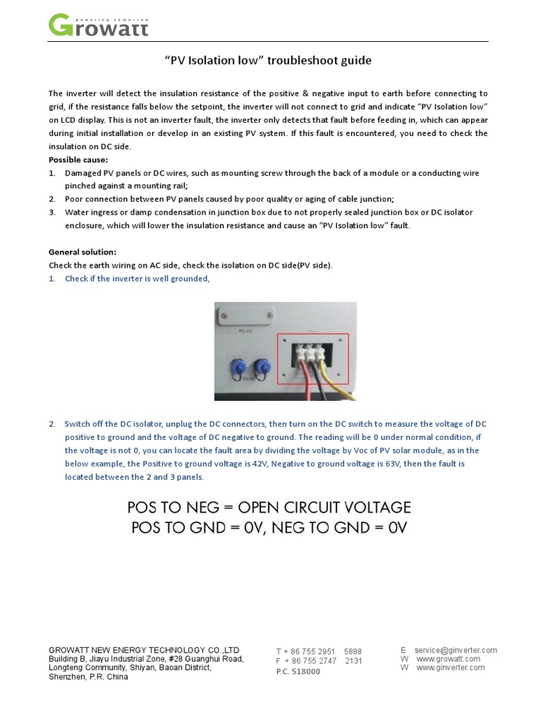 Troubleshooting PV Isolation Low Errors | PDF | Direct Current ...