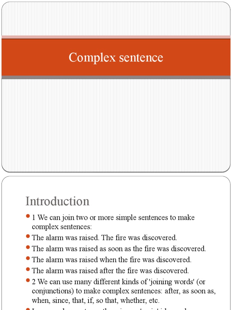 Understanding Complex Sentences | PDF | Sentence (Linguistics ...