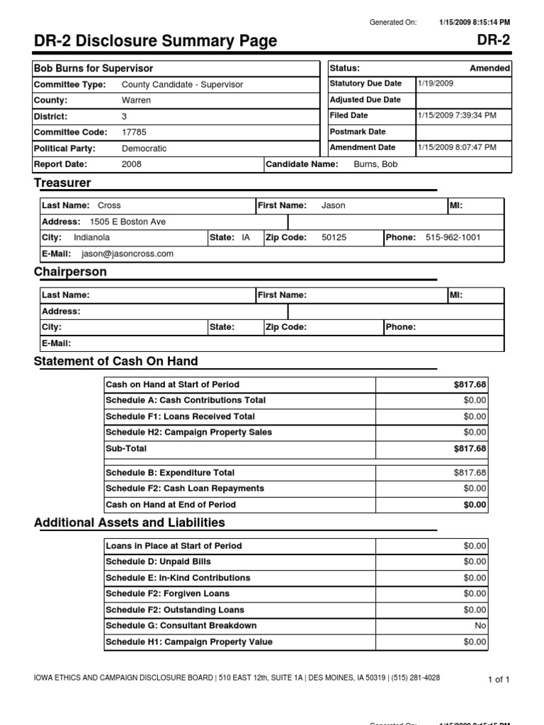2009-01-15 DR2 Summary | PDF | Government | Business