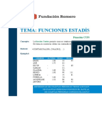 Funciones Estadísticas - Ejercicio