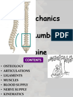 Biomechanics of Lumbar Spine