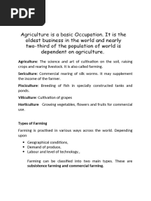 Agriculture - Notes