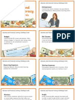 Business and Financial Literacy Challenge Cards