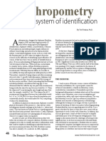 The First System of Identification: The Forensic Teacher - Spring 2014