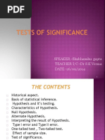 Tests of Significance