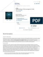 Book Description: Epidemiology of Electromagnetic Fields