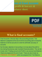 Preparation of Final Accounts