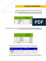 Ejemplo Transporte y Asignación