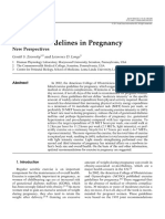 Exercise Guidelines in Pregnancy: New Perspectives