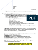 Papel Del Ingeniero Mecánico en Una Empresa Multinacional (PC-2019 A 2021)